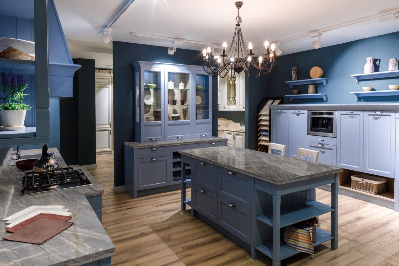 Кухонна стільниця з кварциту BEVERLY BLUE