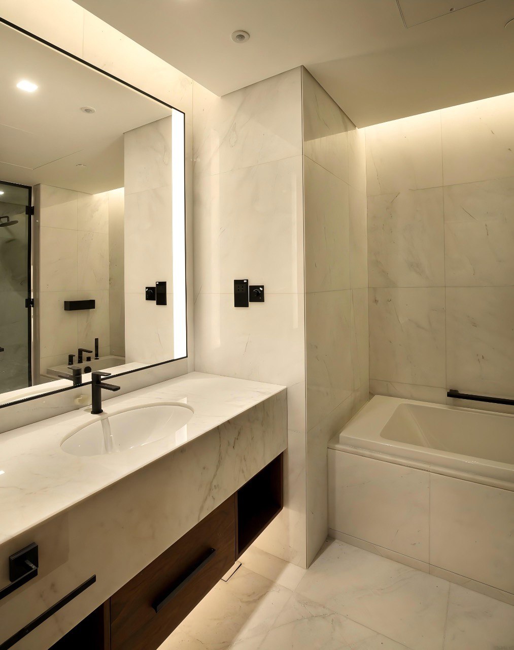 Стінові панелі з мармуру BIANCO VENA #3