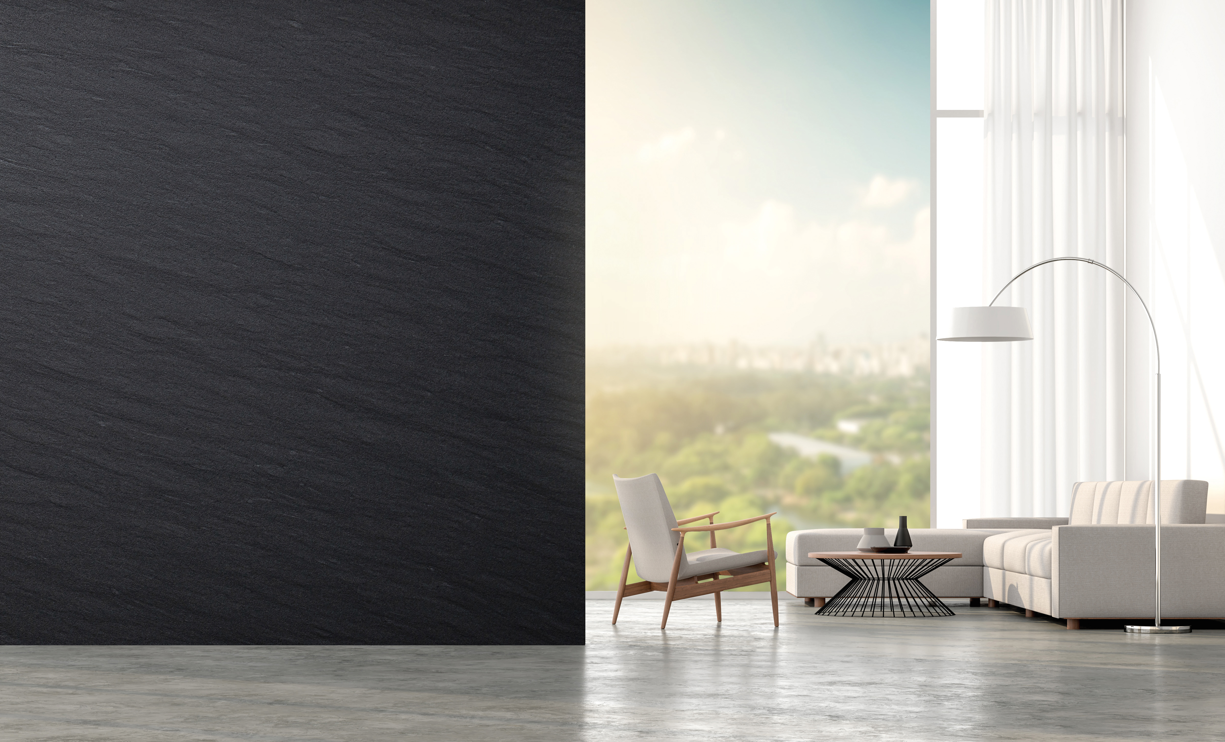 Стінові панелі з граніту BLACK VERMONT