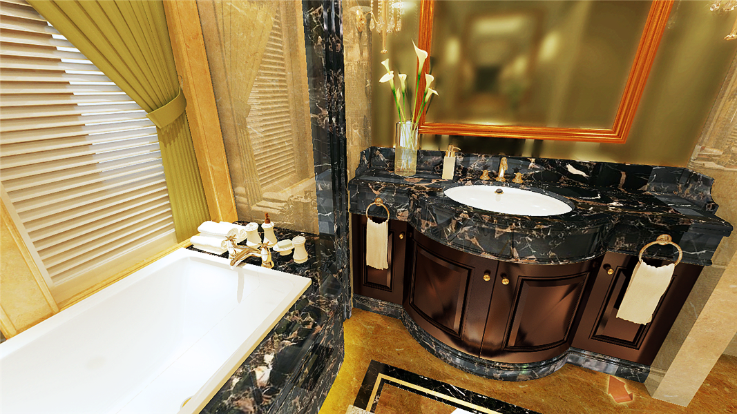 Мармур PORTORO GOLD в інтер'єрі #3