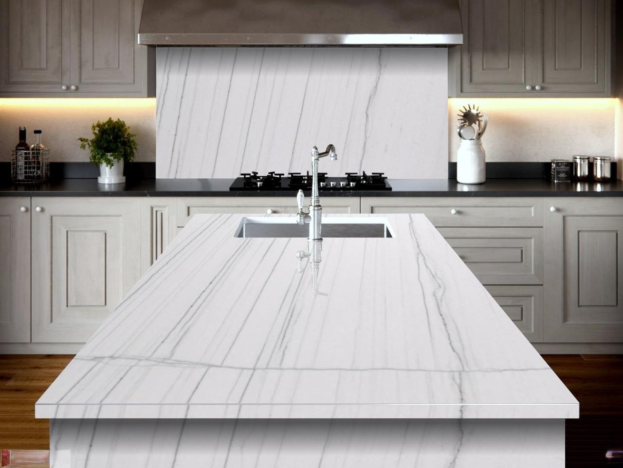 Кварцит STATUARIO SUPREME в інтер'єрі  #2